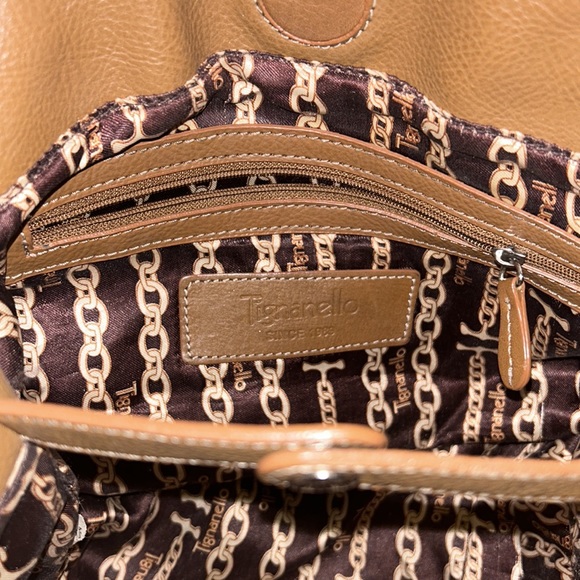 TIGNANELLO-GOLDEN BROWN ALL LEATHER/WITH SILVERTONE BUCKLES & NAME TOGGLE - Picture 10 of 10